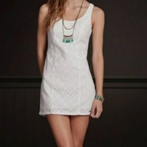 Hollister white lace dress.